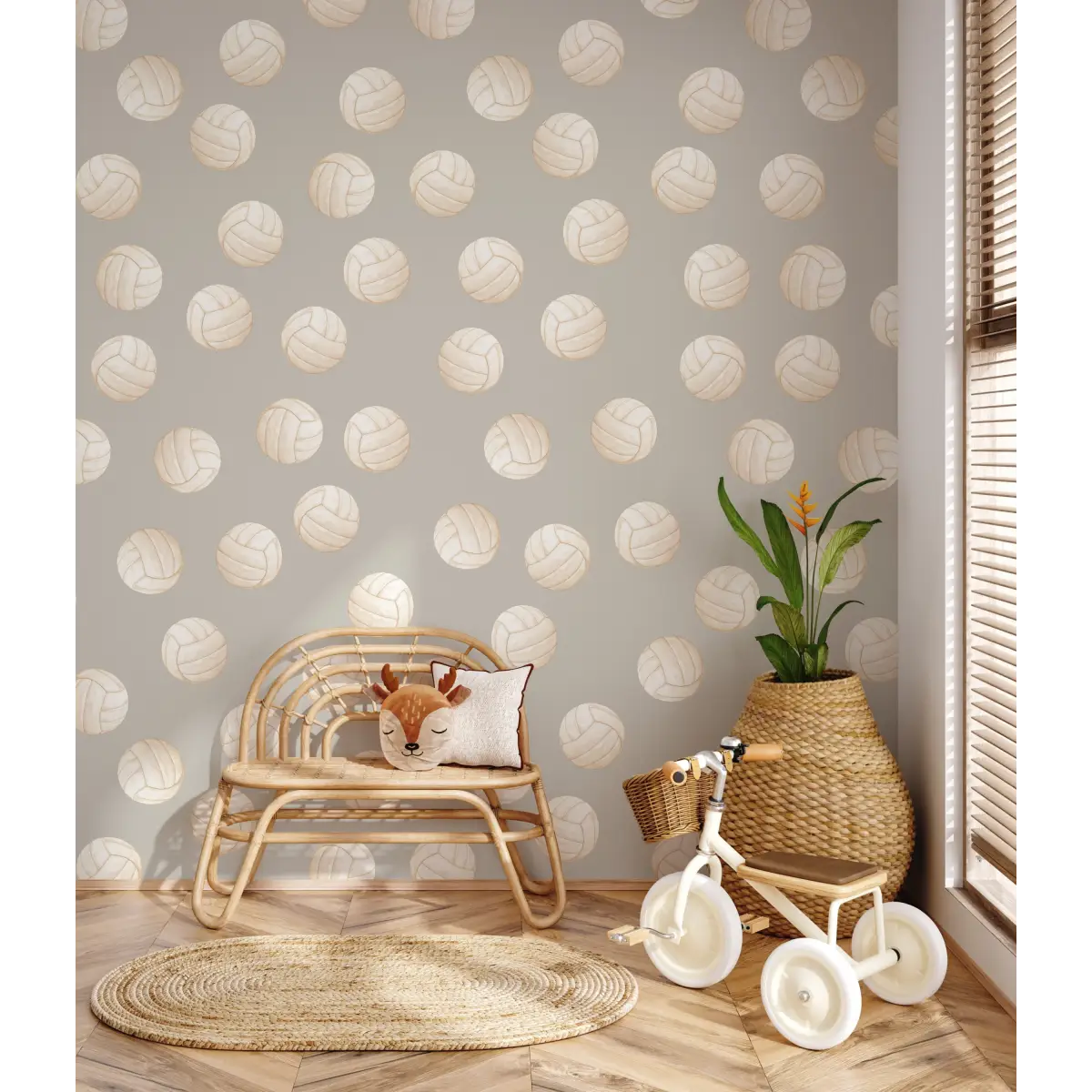 Volley Wallpaper - Volleyball - by Hailey Kiefer - Loomwell Home Goods