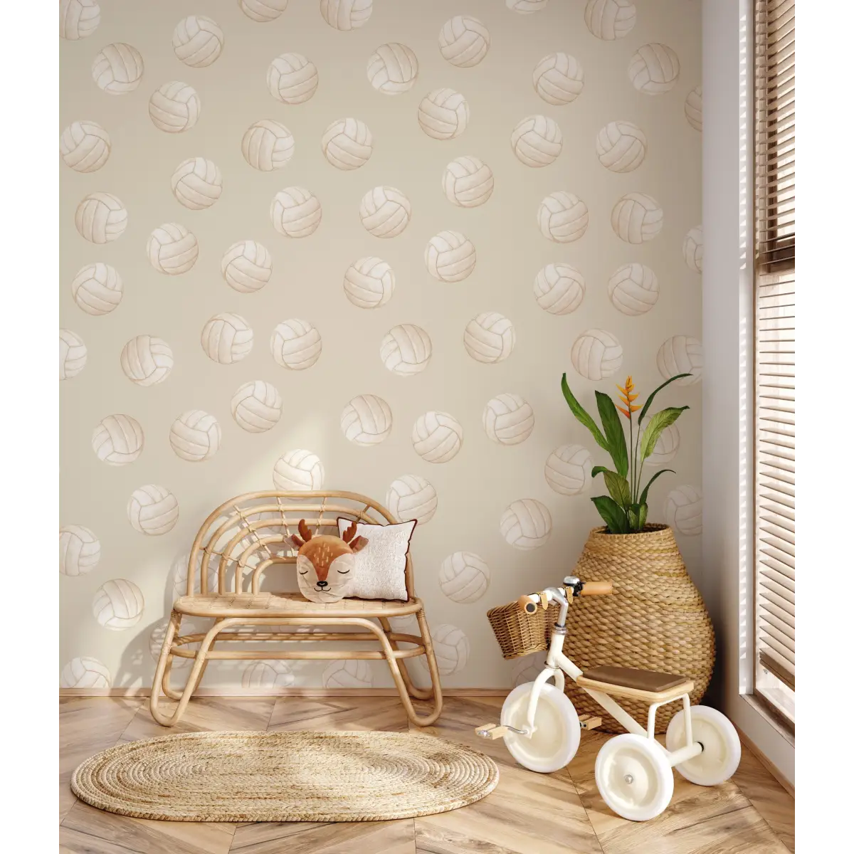 Volley Wallpaper - Volleyball - by Hailey Kiefer - Loomwell Home Goods