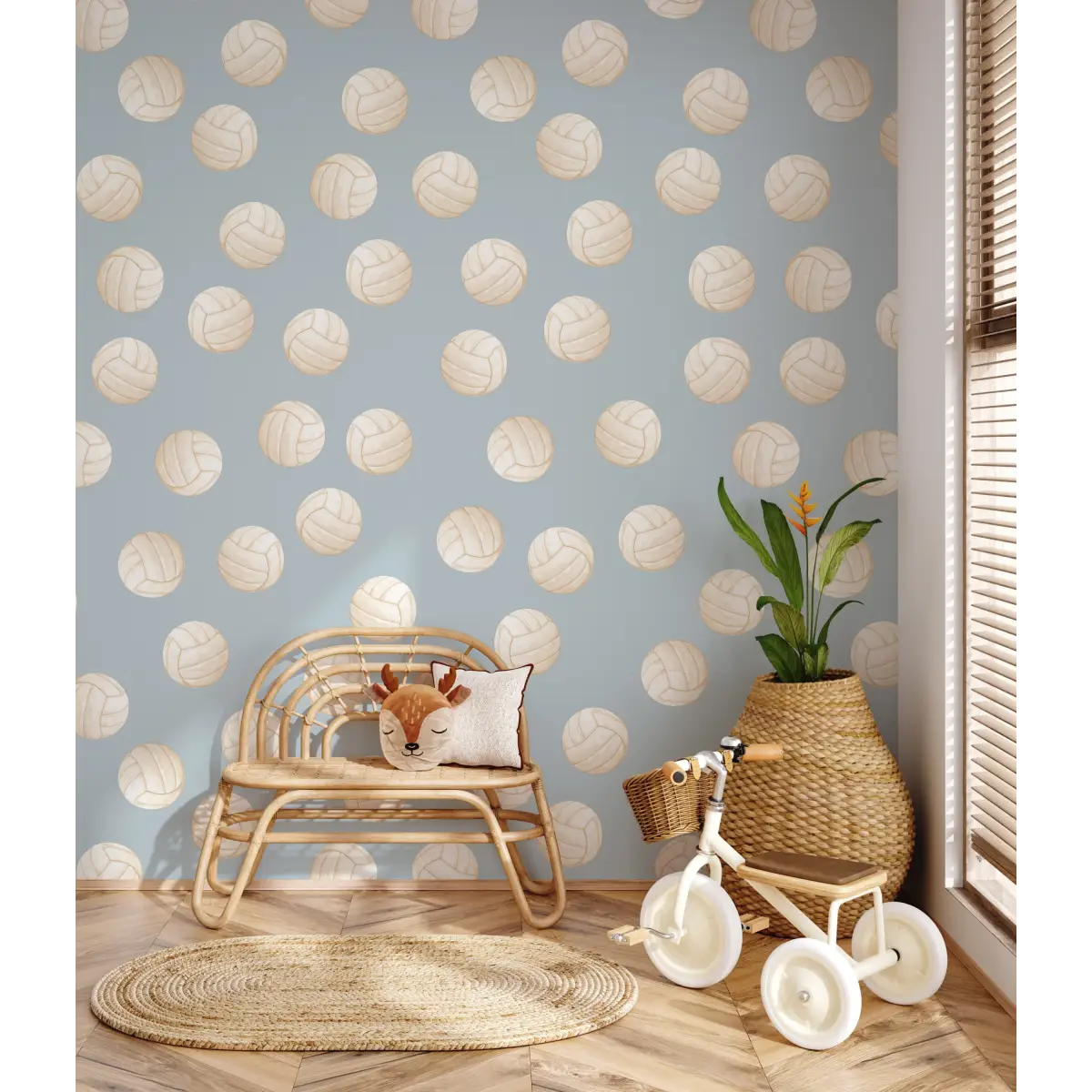 Volley Wallpaper - Volleyball - by Hailey Kiefer - Loomwell Home Goods