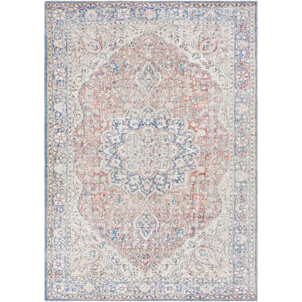 Wacousta Red & Blue Washable Rug - 5’3’’ x 7’3’’ Rectangle - Boutique Rugs
