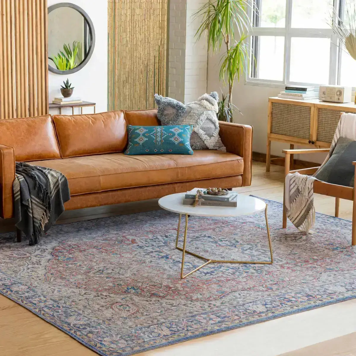 Wacousta Red & Blue Washable Rug - Boutique Rugs