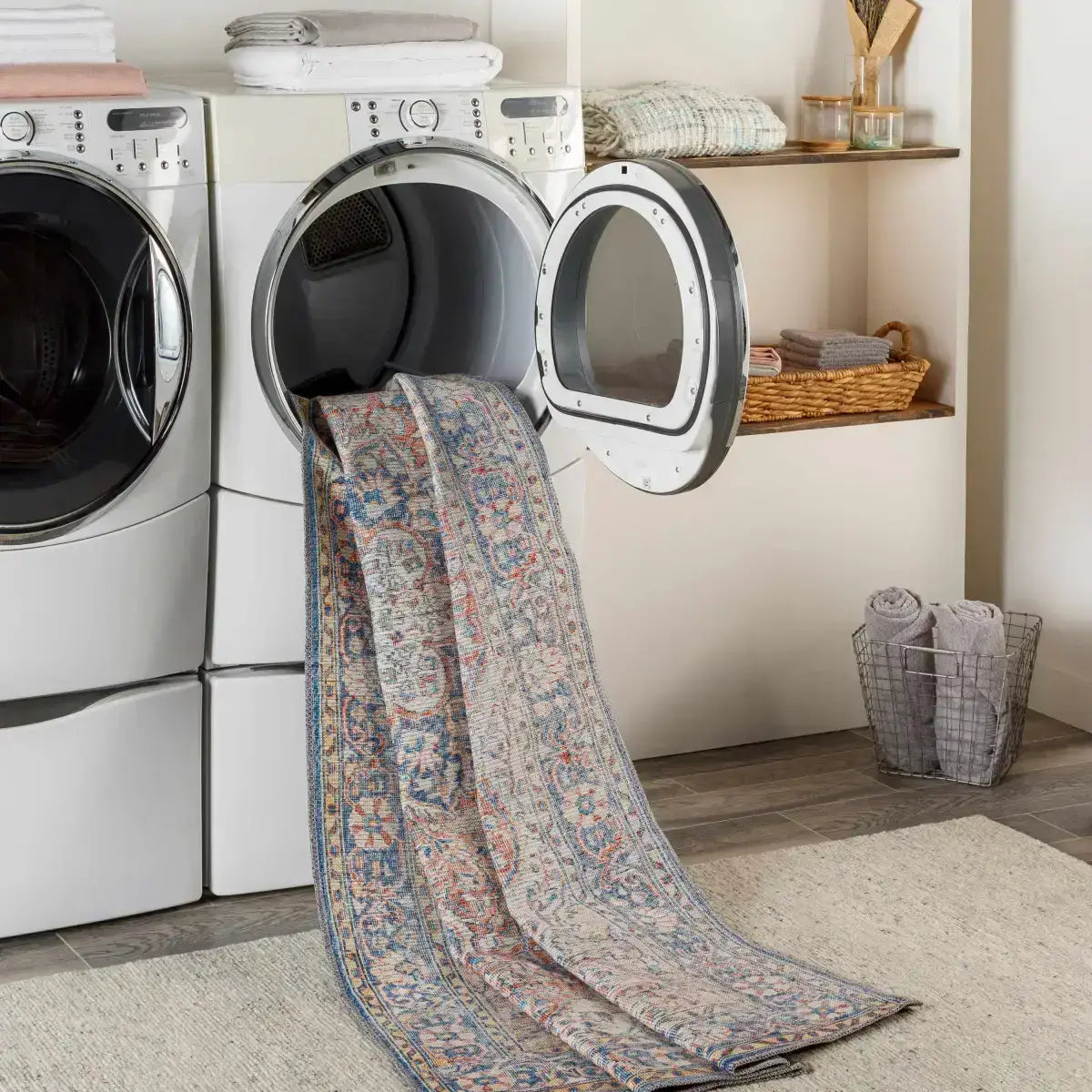 Wacousta Red & Blue Washable Rug - Boutique Rugs