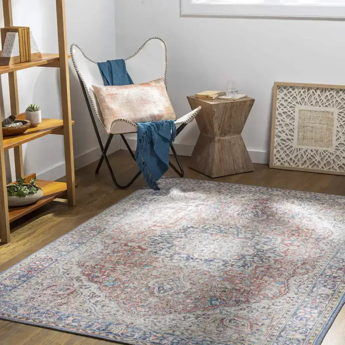 Wacousta Red & Blue Washable Rug - Boutique Rugs