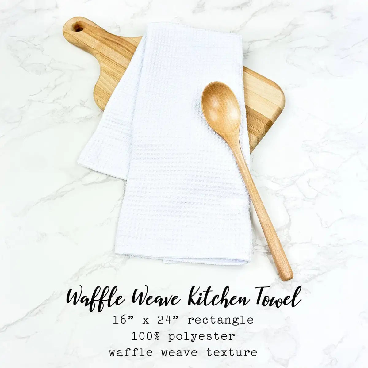 Waffle Weave Hand Towel - Alton Illinois - Indigo Tangerine