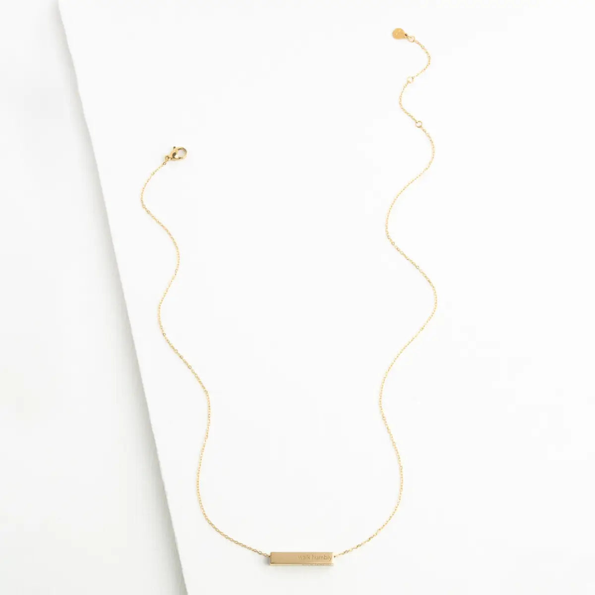 Walk Humbly Bar Necklace - Starfish Project