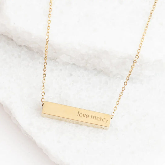 Walk Humbly Bar Necklace - Starfish Project