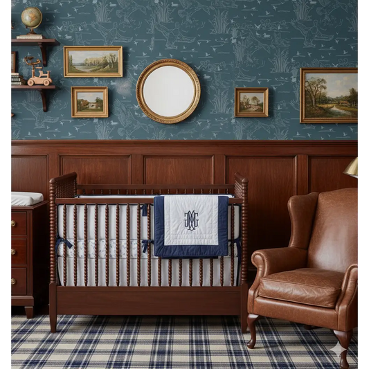 Wallace Wallpaper - Ducks Line Drawings - by Painted Hawk Design - Loomwell Home Goods