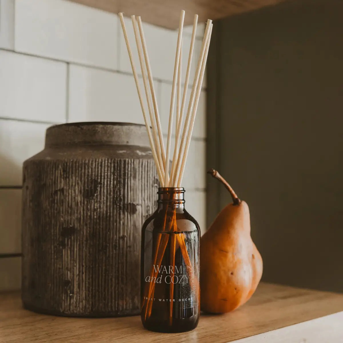 Warm and Cozy Amber Reed Diffuser - Sweet Water Decor