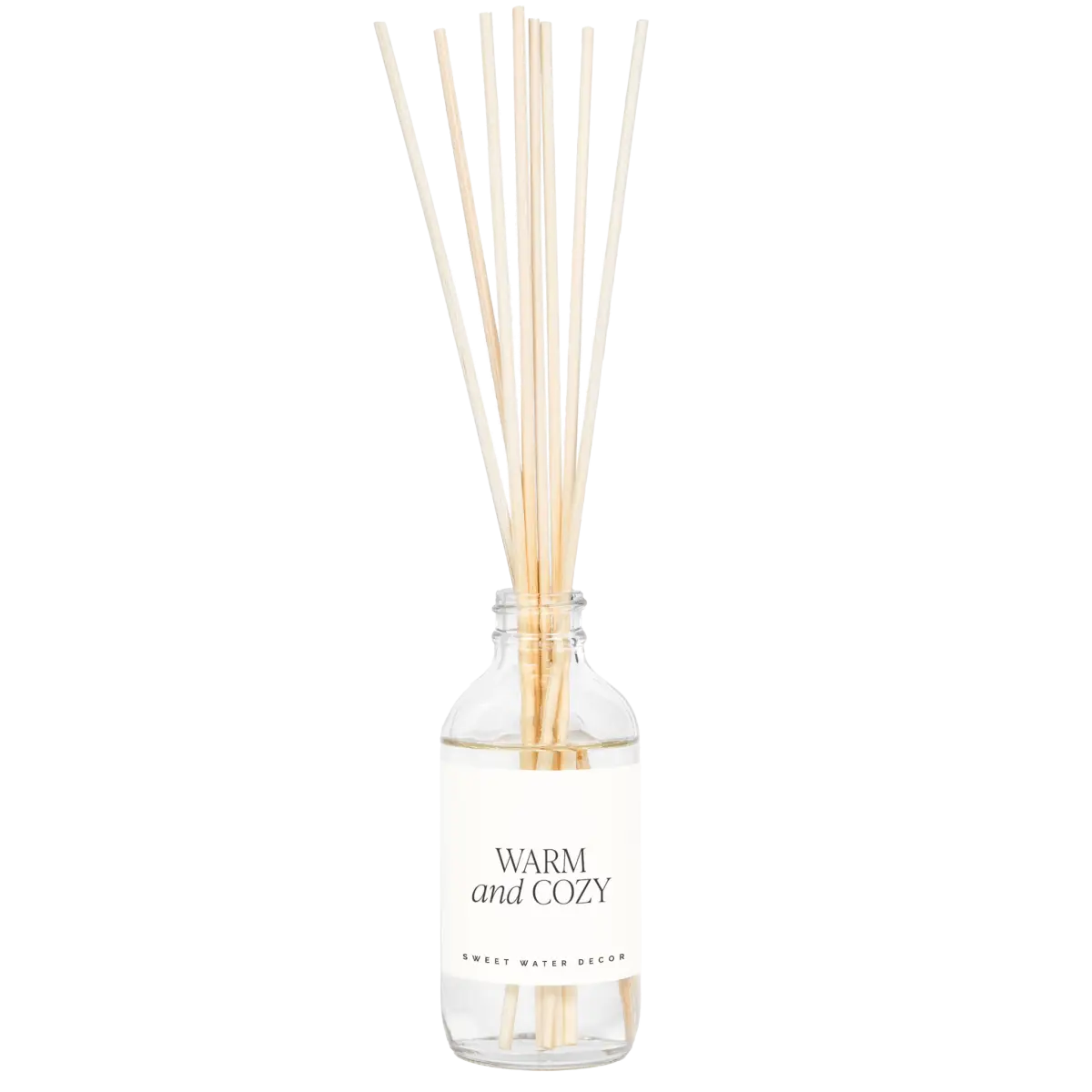 Warm and Cozy Clear Reed Diffuser - Sweet Water Decor