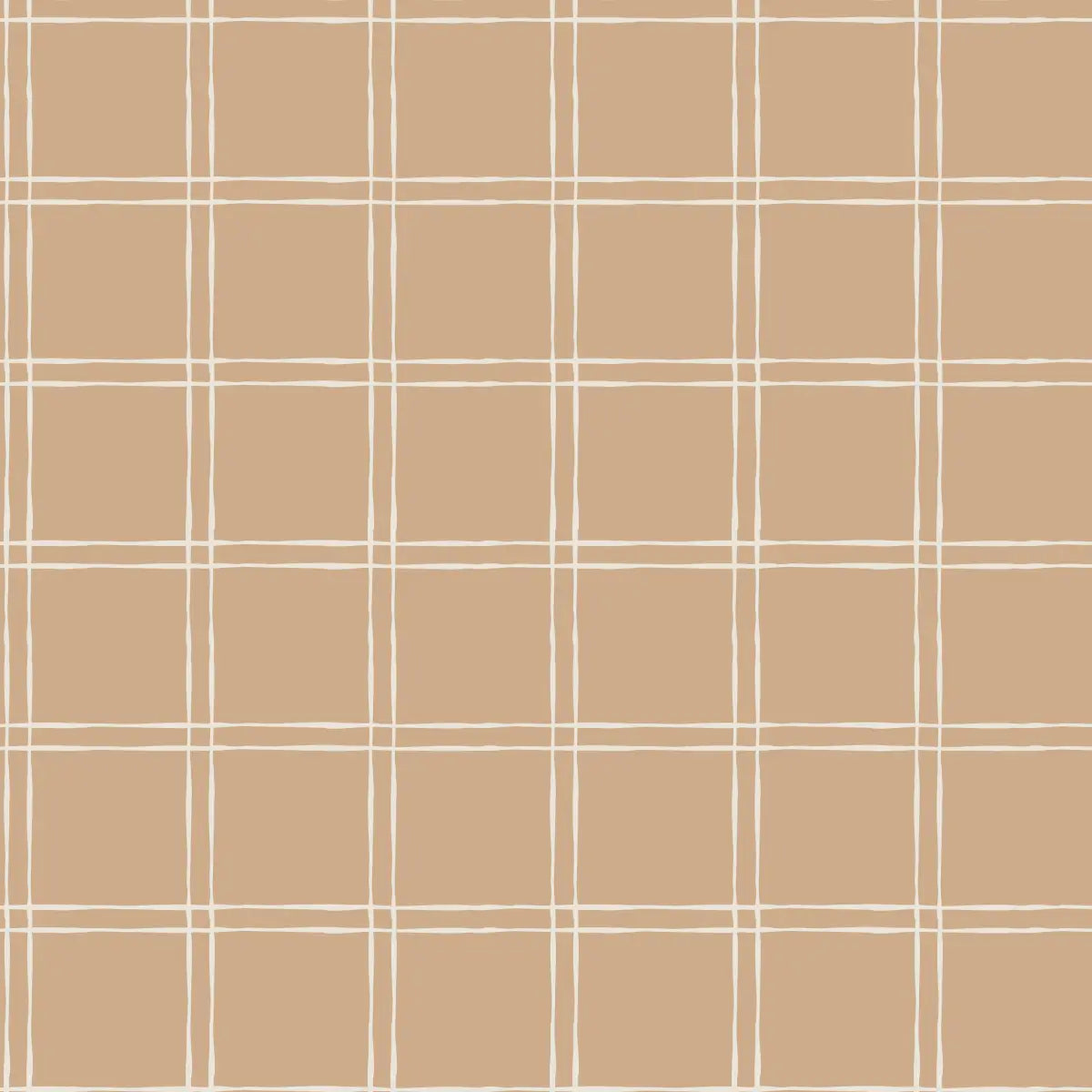 Warner Wallpaper - Simple Check - by Creating to Love - Sample 1 foot by 1 foot / Mustard - Loomwell Home Goods