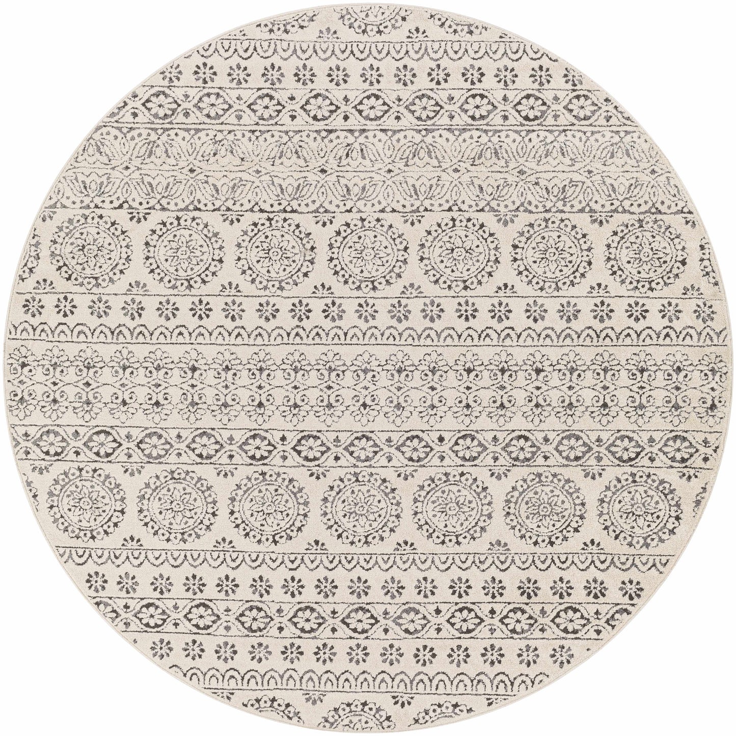 Warroad Black&White All Over Pattern Rug