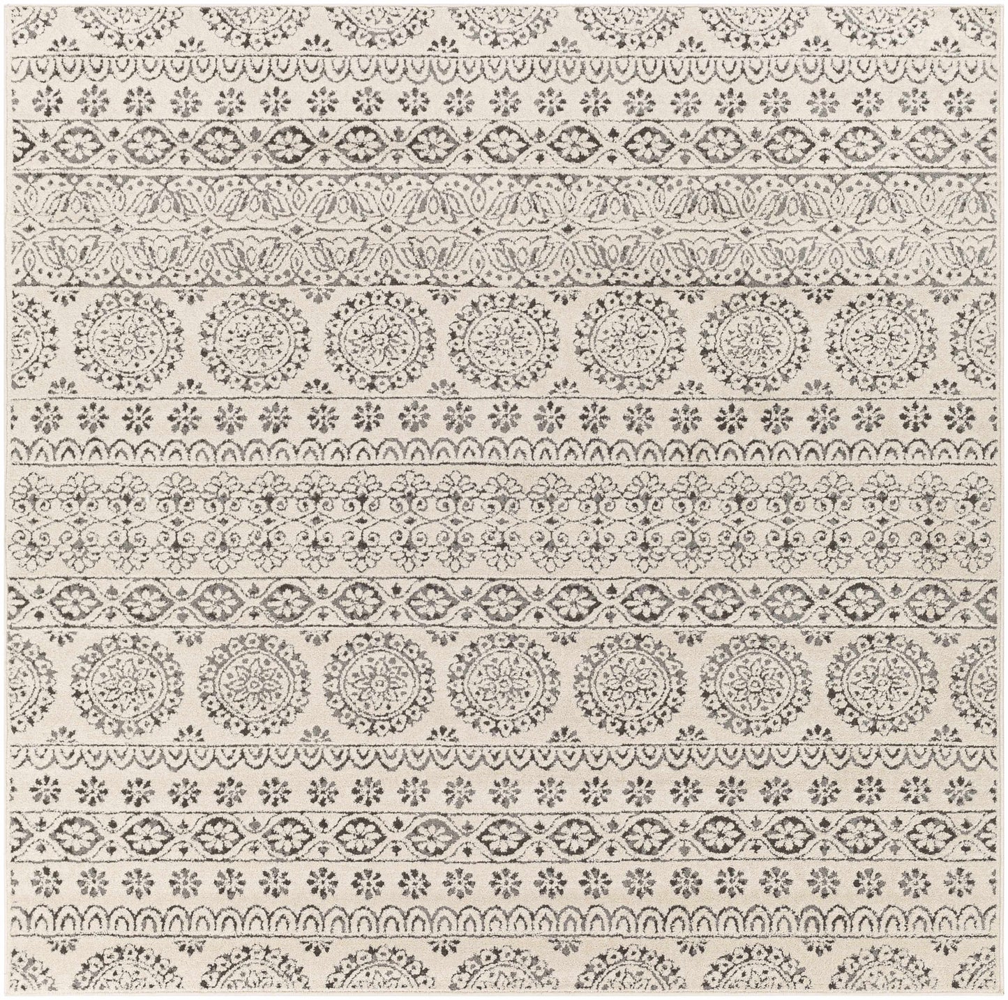 Warroad Black&White All Over Pattern Rug