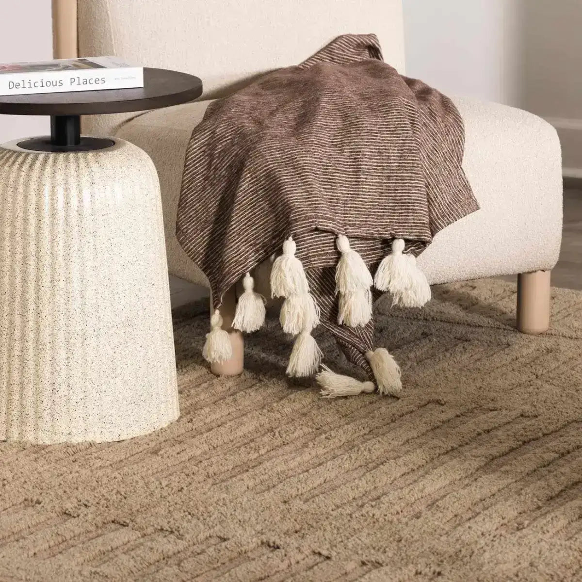 Washable Handmade Wool Rug - Brown - Boutique Rugs