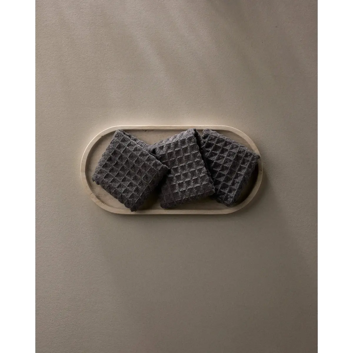 Washcloth Set - Charcoal Waffle - Geometry