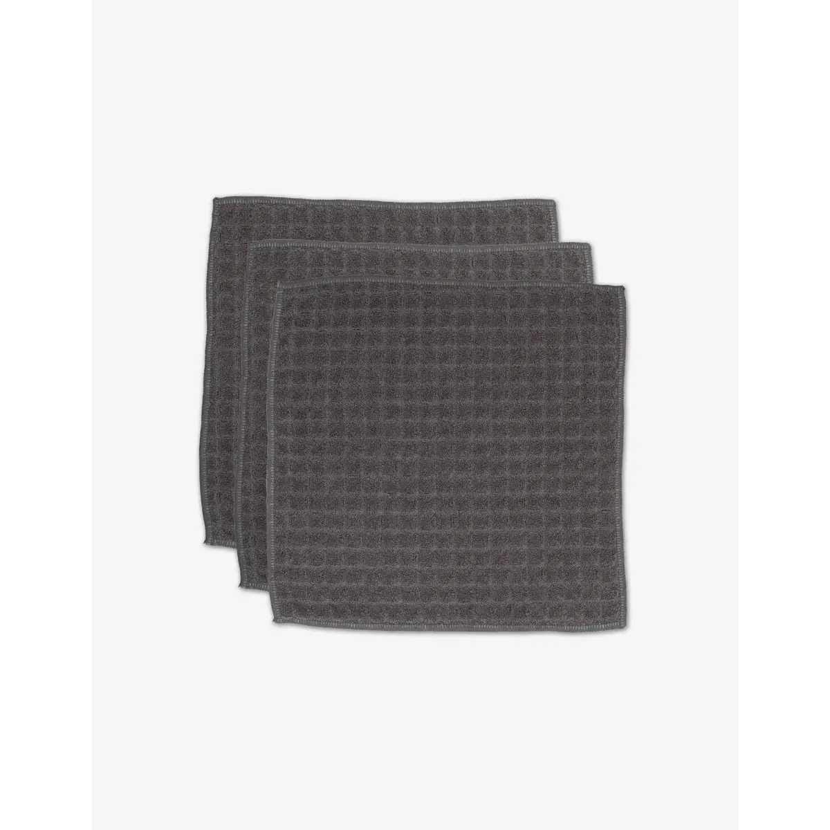 Washcloth Set - Charcoal Waffle - Geometry