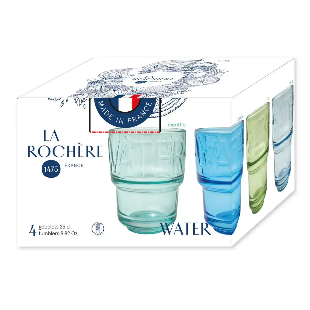 Water Tumblers – Set of 4 - Assorted Colors - La Rochere