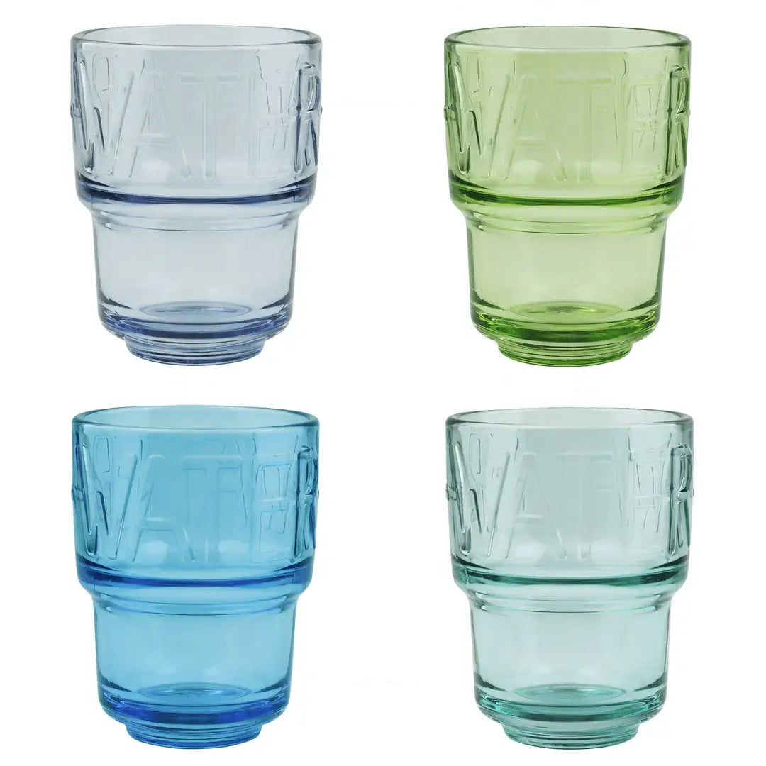 Water Tumblers – Set of 4 - Assorted Colors - La Rochere