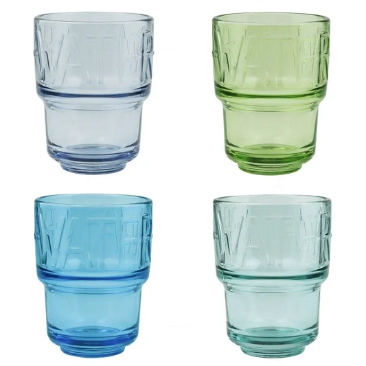 Water Tumblers – Set of 4 - Assorted Colors - La Rochere