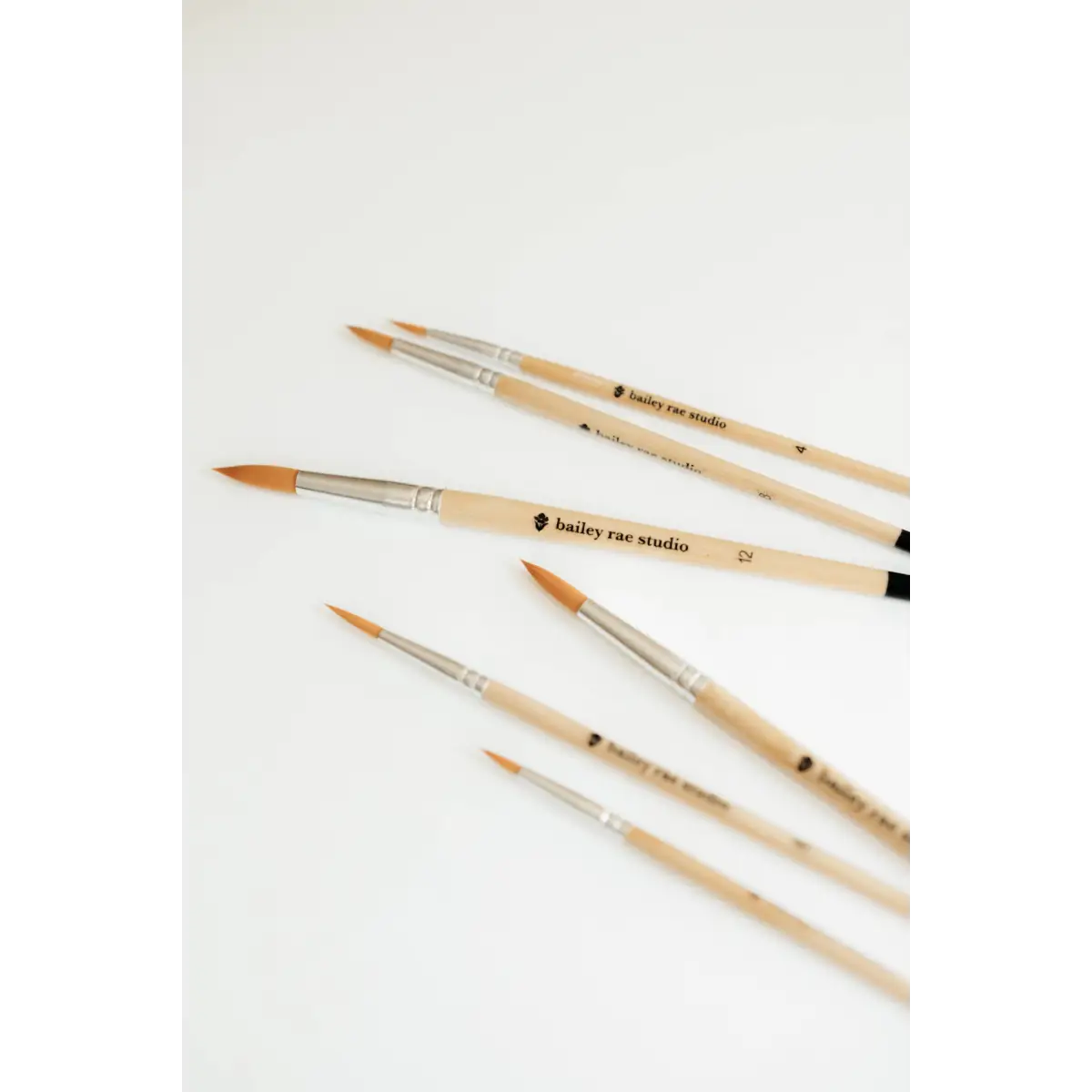 Watercolor Brush Set - 6 piece Round Tip - Bailey Rae Studio