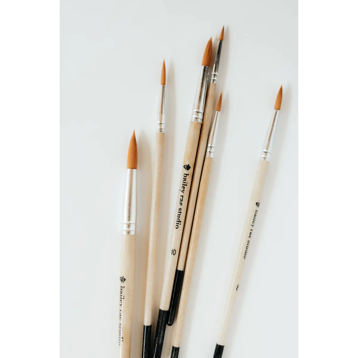 Watercolor Brush Set - 6 piece Round Tip - Bailey Rae Studio