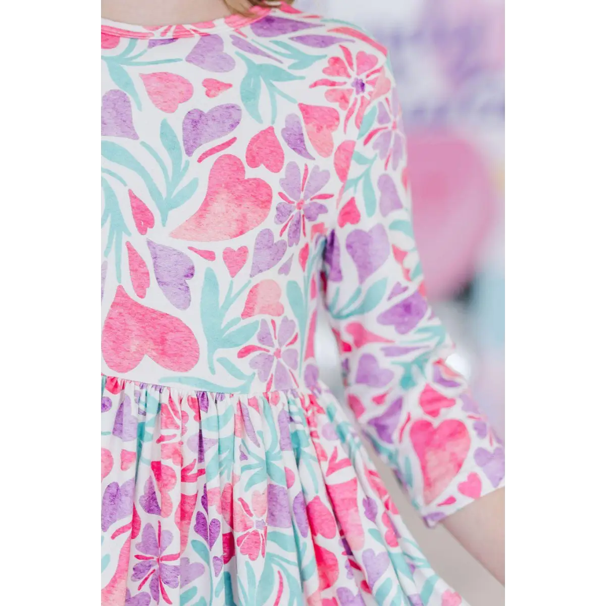 Pocket Twirl Dress - Watercolor Hearts - 6-12M - Mila & Rose ®