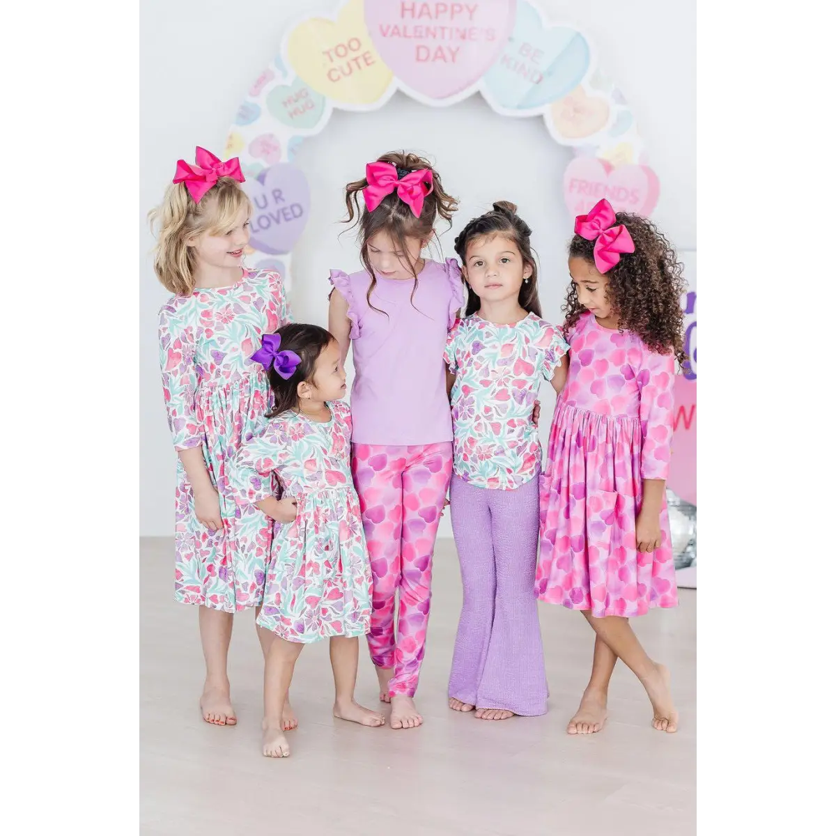 Pocket Twirl Dress - Watercolor Hearts - Mila & Rose ®