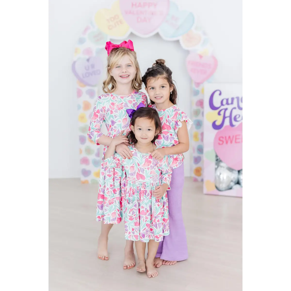 Pocket Twirl Dress - Watercolor Hearts - Mila & Rose ®