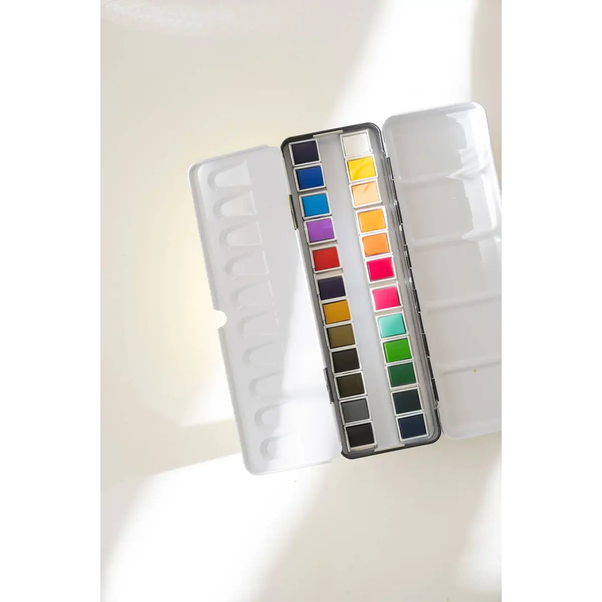 Watercolor Paint Palette - 24 Color Tin with Brush - Bailey Rae Studio