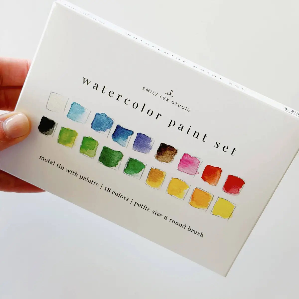 Watercolor Paint Set - 18 Colors with Brush - emily lex studio