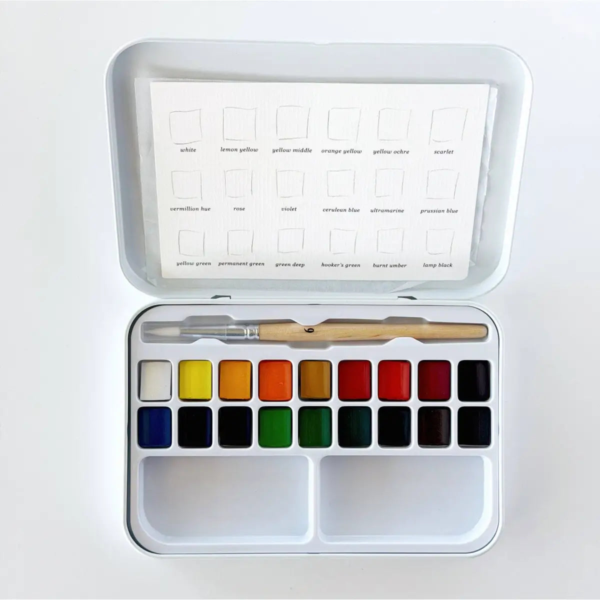 Watercolor Paint Set - 18 Colors with Brush - emily lex studio