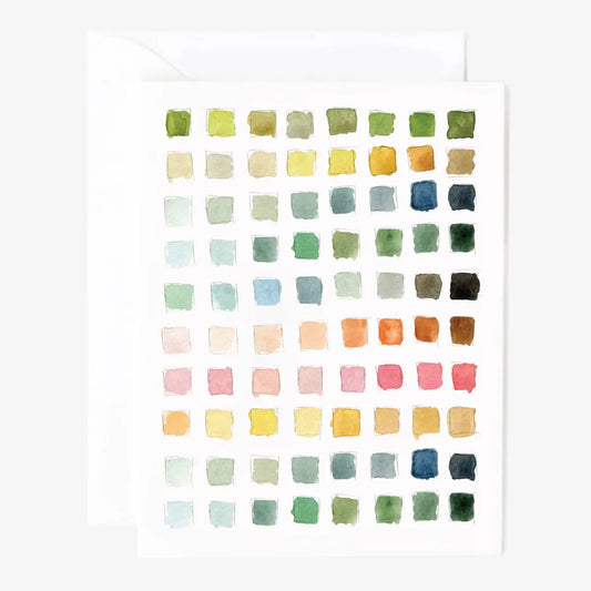 Watercolor Paint Swatch Notecards Set - emily lex studio