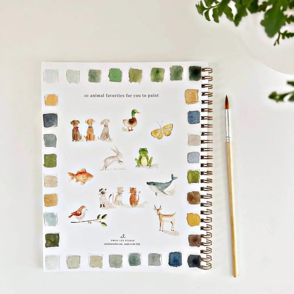 Watercolor Workbook - Animals - Emily Lex - emily lex studio