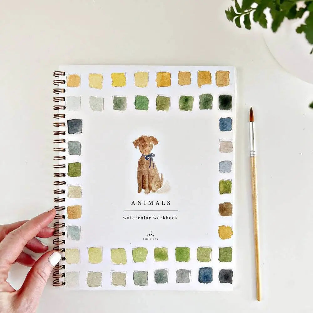 Watercolor Workbook - Animals - Emily Lex - emily lex studio