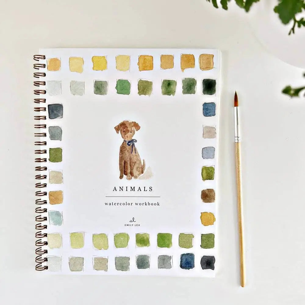 Watercolor Workbook - Animals - Emily Lex - emily lex studio