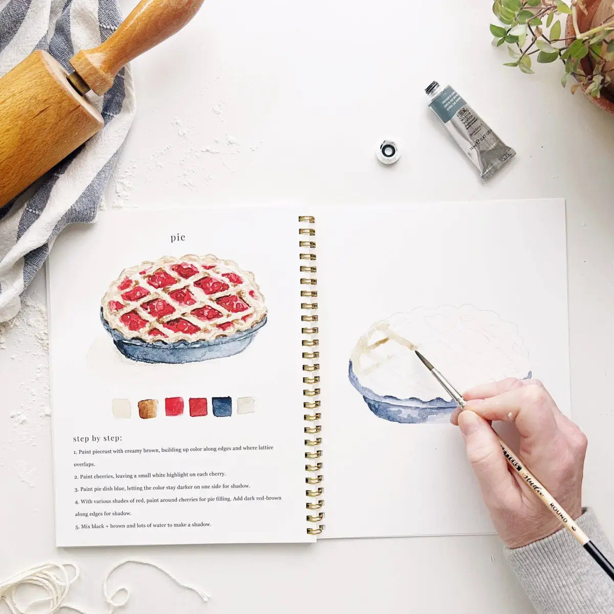 Watercolor Workbook - Baking - Emily Lex - emily lex studio