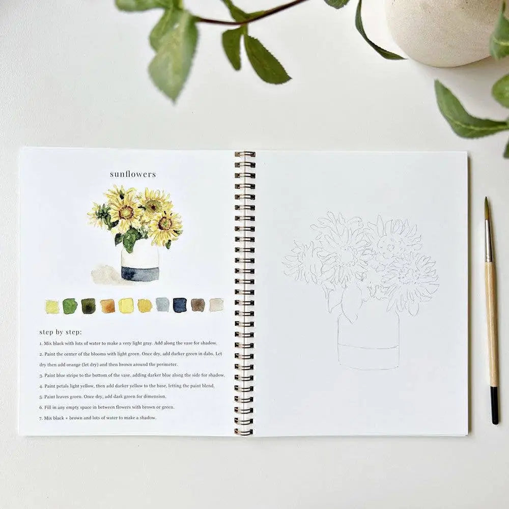 Watercolor Workbook - Bouquets - Emily Lex - emily lex studio