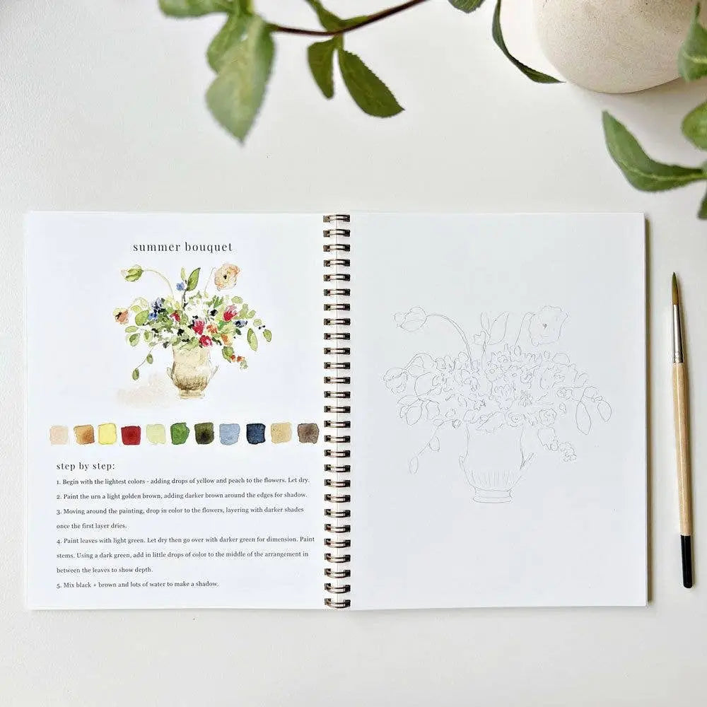 Watercolor Workbook - Bouquets - Emily Lex - emily lex studio