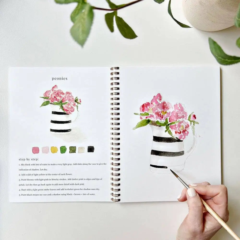 Watercolor Workbook - Bouquets - Emily Lex - emily lex studio