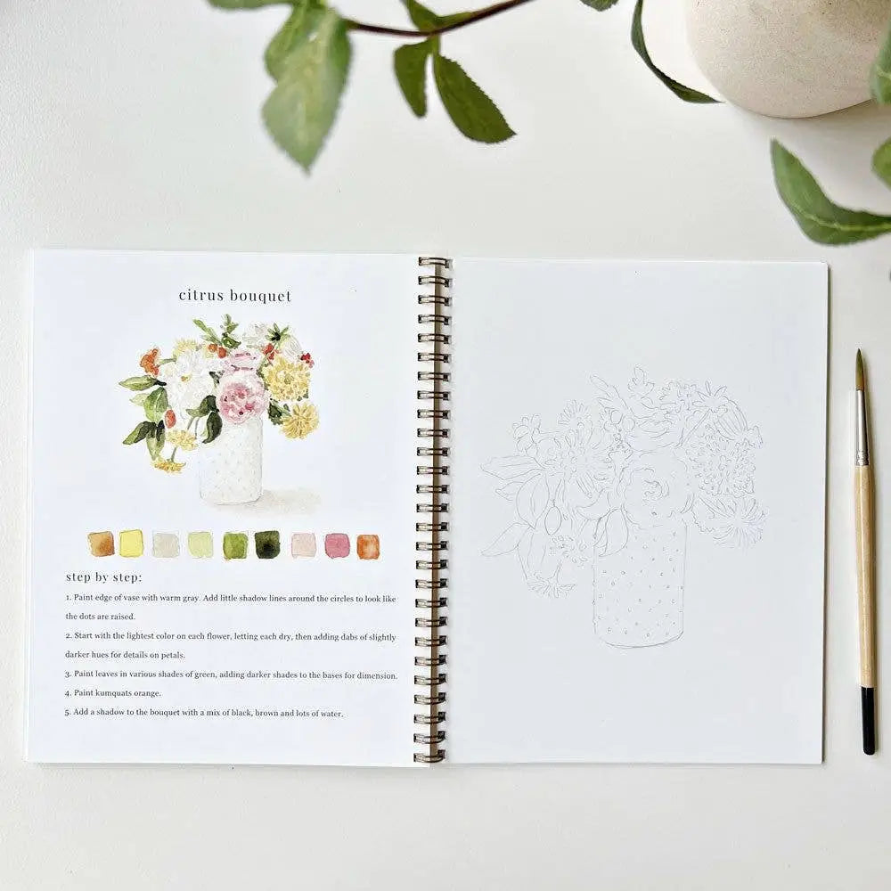 Watercolor Workbook - Bouquets - Emily Lex - emily lex studio