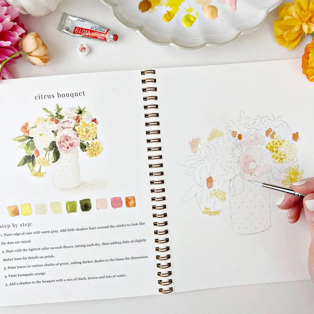 Watercolor Workbook - Bouquets - Emily Lex - emily lex studio