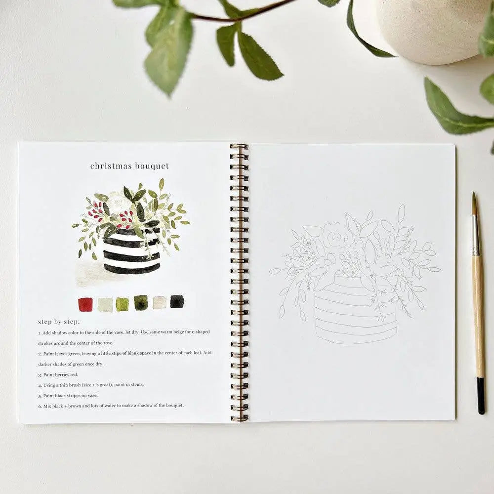 Watercolor Workbook - Bouquets - Emily Lex - emily lex studio