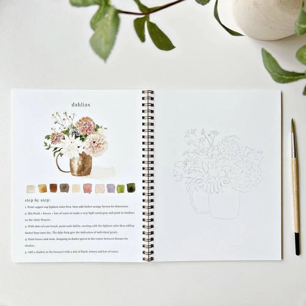 Watercolor Workbook - Bouquets - Emily Lex - emily lex studio
