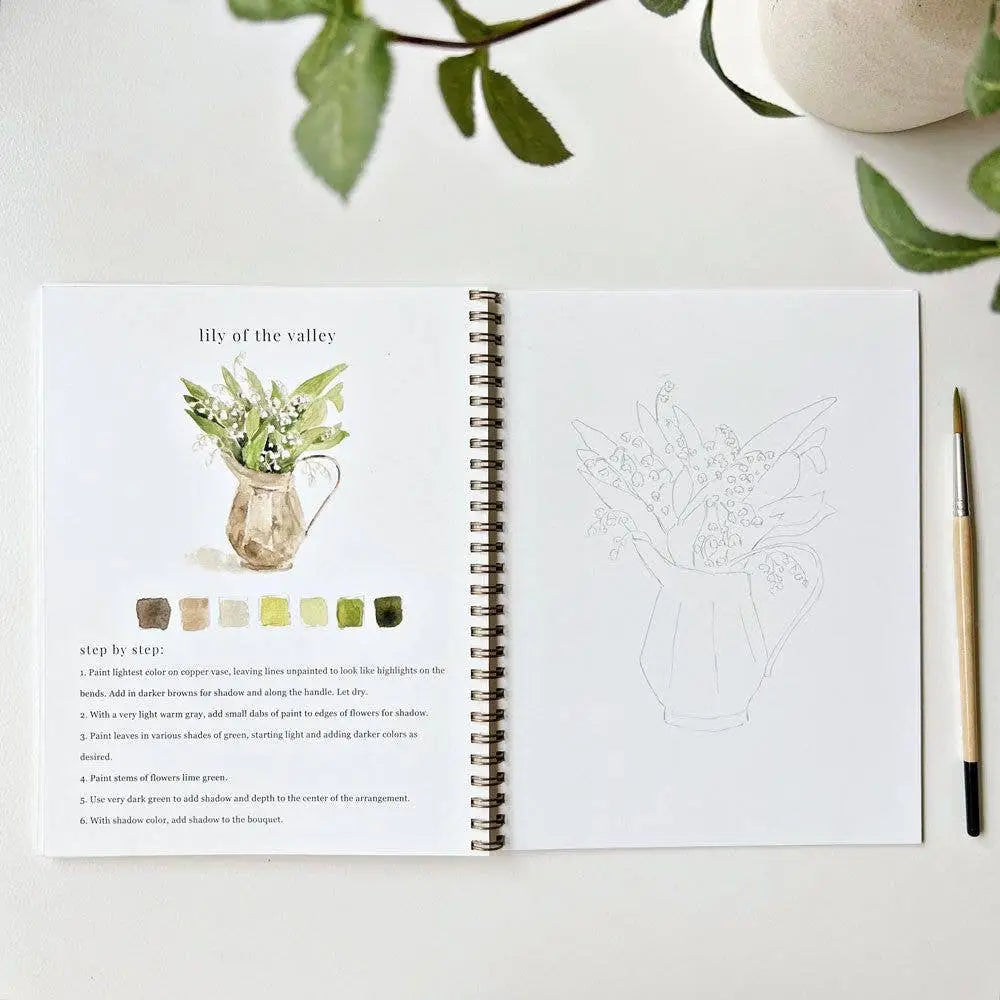 Watercolor Workbook - Bouquets - Emily Lex - emily lex studio