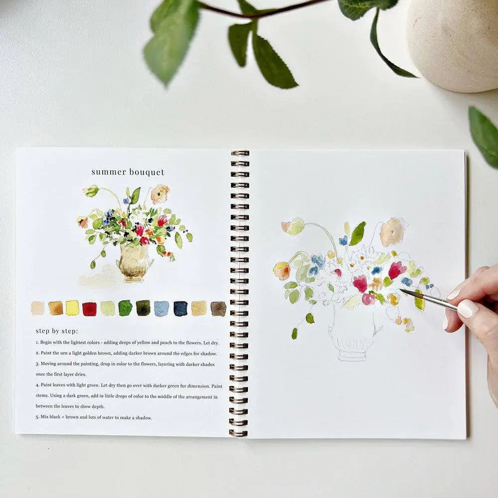 Watercolor Workbook - Bouquets - Emily Lex - emily lex studio