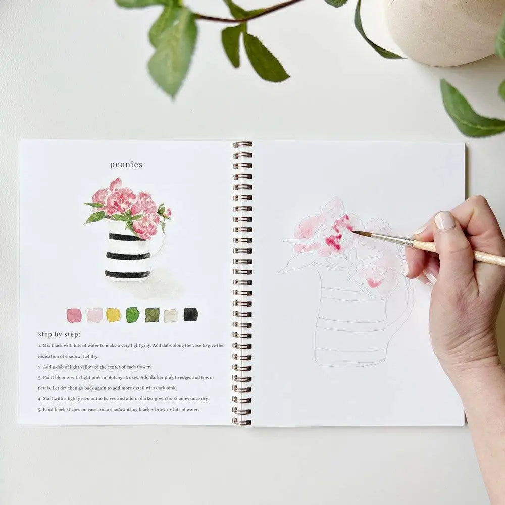 Watercolor Workbook - Bouquets - Emily Lex - emily lex studio