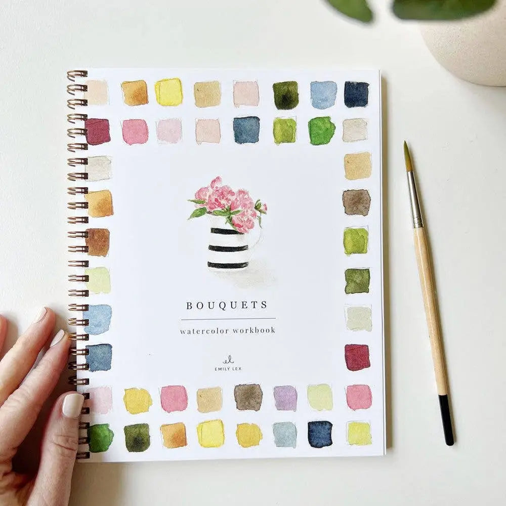 Watercolor Workbook - Bouquets - Emily Lex - emily lex studio