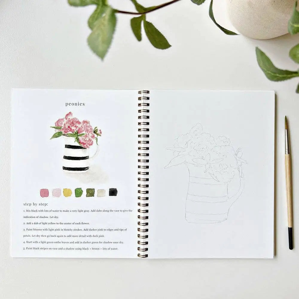 Watercolor Workbook - Bouquets - Emily Lex - emily lex studio