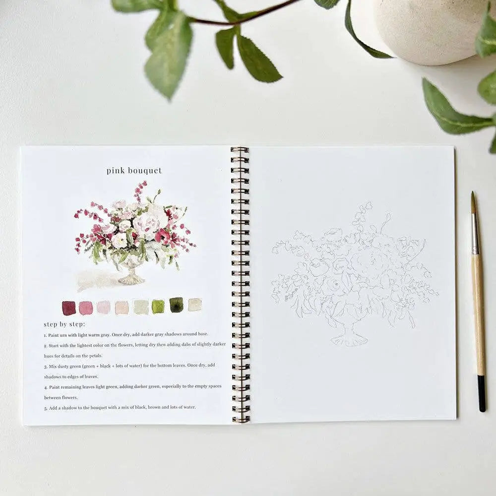 Watercolor Workbook - Bouquets - Emily Lex - emily lex studio