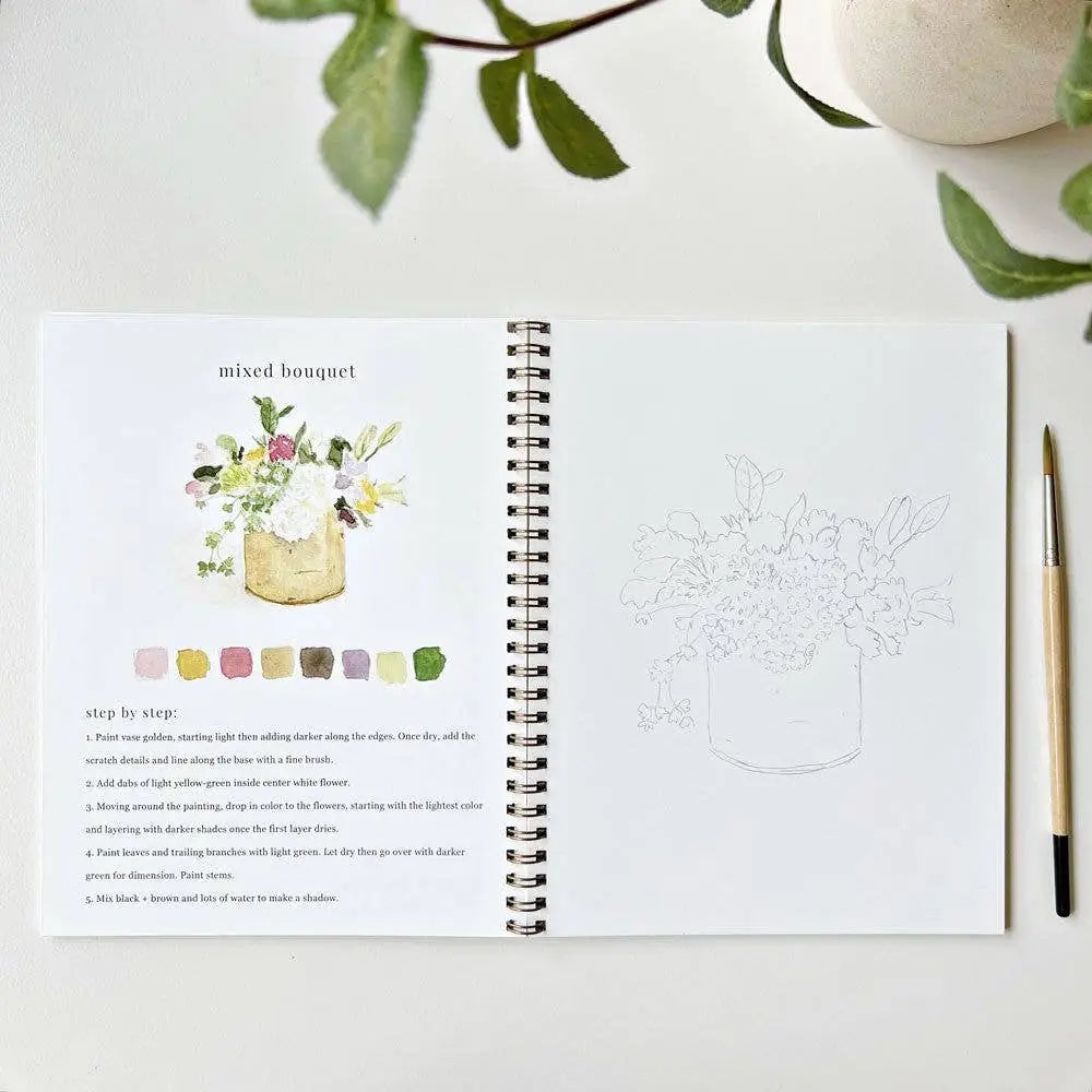 Watercolor Workbook - Bouquets - Emily Lex - emily lex studio