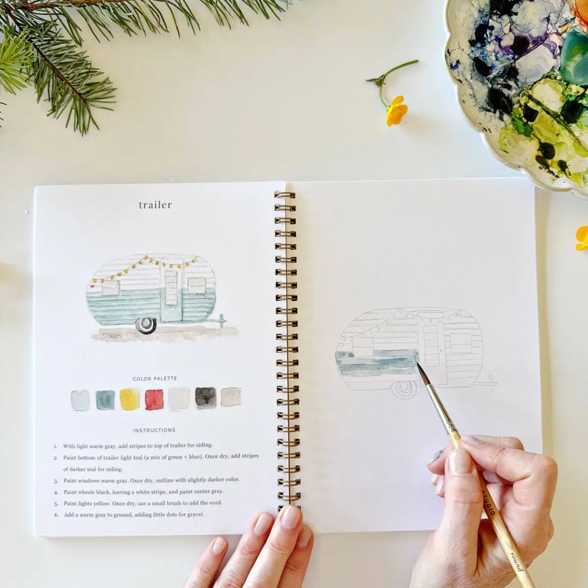 Watercolor Workbook - Camping - Emily Lex - emily lex studio